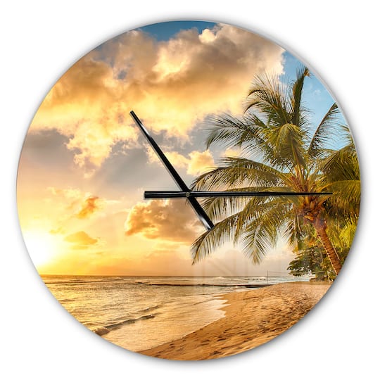 Designart Gorgeous Beach Modern Wall Clock